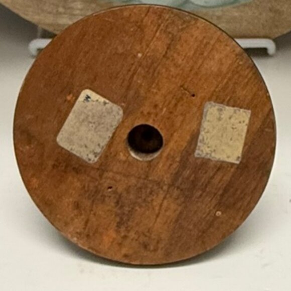 VINTAGE Clear Glass Dome With Display Hook and Wood Base - Picture 3 of 7